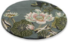 Vlněný kruhový koberec Wedgwood Waterlily round midnight pond 038608