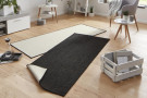 Běhoun Twin-Wendeteppiche 103096 black cream – na ven i na doma