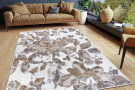Kusový koberec Shine 105922 Floral White Grey Brown