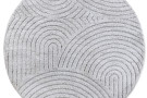 Kusový koberec New York 106205 Light Grey kruh