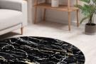 Kusový koberec Allure 1963 black/gold kruh