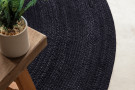 Kusový koberec Jute Braided 106322 Black kruh