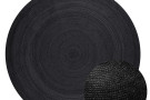 Kusový koberec Jute Braided 106322 Black kruh