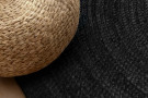Kusový koberec Jute Braided 106322 Black ovál