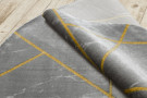 Kusový koberec Emerald geometric 1012 grey and gold kruh