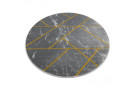 Kusový koberec Emerald geometric 1012 grey and gold kruh