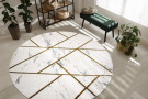 Kusový koberec Emerald geometric 1012 cream and gold kruh