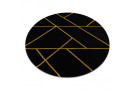 Kusový koberec Emerald geometric 1012 black and gold kruh
