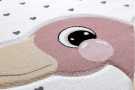 Dětský kusový koberec Petit Flamingos hearts cream