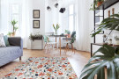 Kusový koberec Botanic 65239 flowers grey – na ven i na doma