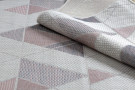 Kusový koberec Sion Sisal Triangles 3006 ecru/pink – na ven i na doma