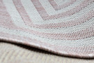 Kusový koberec Sion Sisal Labirinth 22376 pink/ecru – na ven i na doma