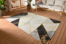 Kusový koberec Flair 105610 Noble Black Grey Gold – na ven i na doma