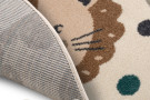 Dětský koberec Adventures 105968 Cream Brown Blue kruh