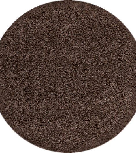 Kusový koberec Dream Shaggy 4000 Brown kruh