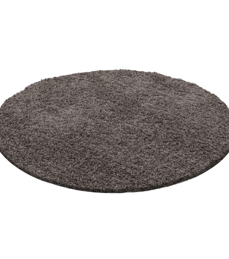 Kusový koberec Dream Shaggy 4000 taupe kruh