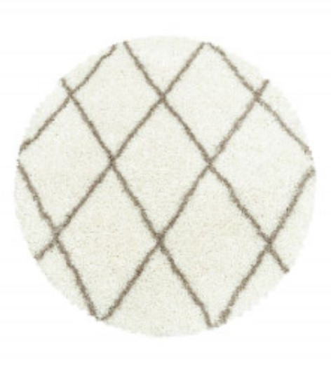 Kusový koberec Alvor Shaggy 3401 cream kruh