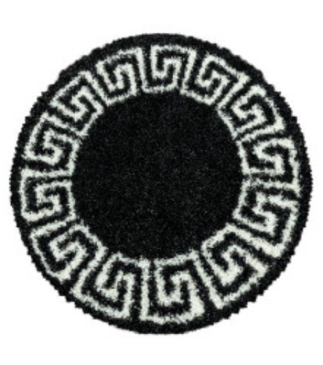 Kusový koberec Hera Shaggy 3301 anthrazit kruh