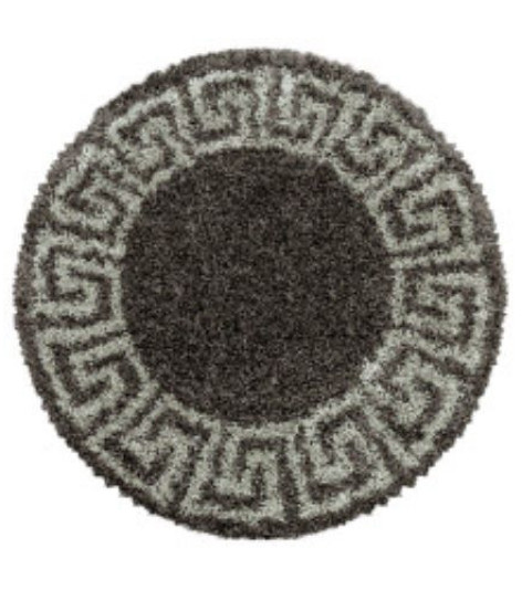 Kusový koberec Hera Shaggy 3301 taupe kruh