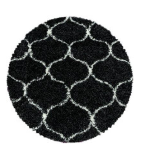 Kusový koberec Salsa Shaggy 3201 anthrazit kruh