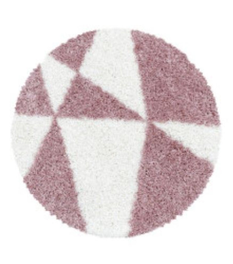 Kusový koberec Tango Shaggy 3101 rose kruh