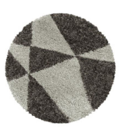 Kusový koberec Tango Shaggy 3101 taupe kruh