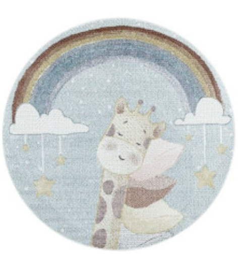 Dětský kusový koberec Lucky 3612 blue kruh