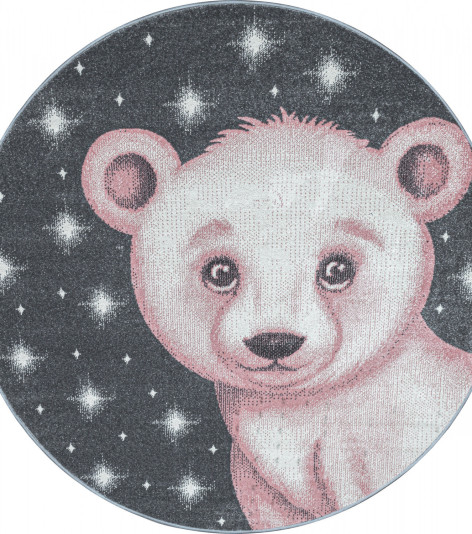 Dětský kusový koberec Bambi 810 pink kruh