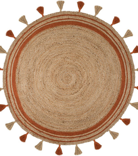 Kusový koberec Lunara Jute Circle Orange