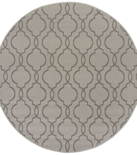 Kusový koberec Florence Alfresco Milan Grey/Black kruh