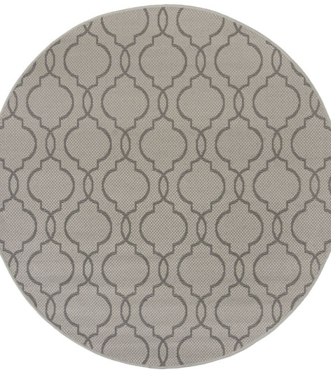 Kusový koberec Florence Alfresco Milan Grey/Black kruh