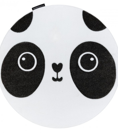 Dětský kusový koberec Petit Panda white kruh