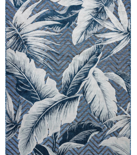 Kusový koberec Botanic 65242 Feathers navy – na ven i na doma