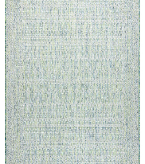 Kusový koberec Sion Sisal Aztec 22184 green/blue/ecru – na ven i na doma