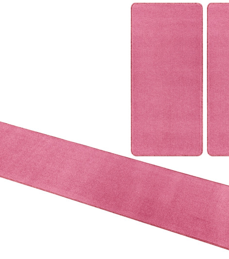 Kobercová sada Nasty 101147 Pink 3 díly: 70x140 cm (2x), 70x240 cm (1x) cm