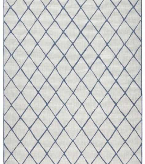 Kusový koberec Twin-Wendeteppiche 103119 blau creme