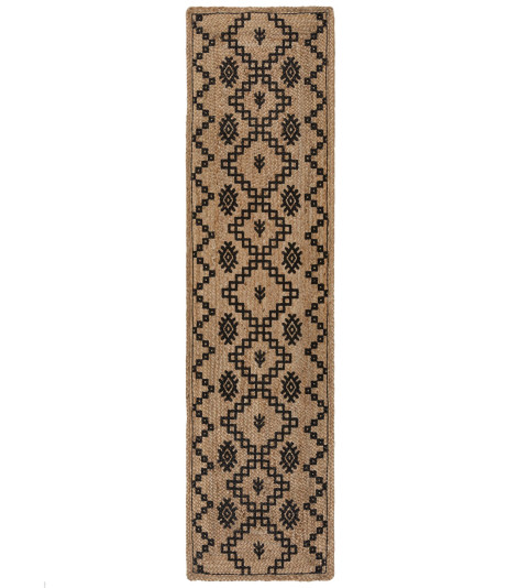 Běhoun Printed Jute Rowen Natural/Black