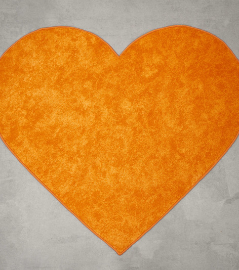 Kusový koberec Venezia 6740 - oranžová - SRDCE