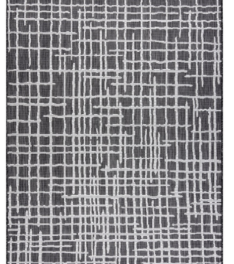 Kusový koberec Sion Sisal Trellis 22144 black/ecru – na ven i na doma