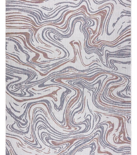 Kusový koberec Sion Sisal Waves 2836 ecru/blue/pink – na ven i na doma