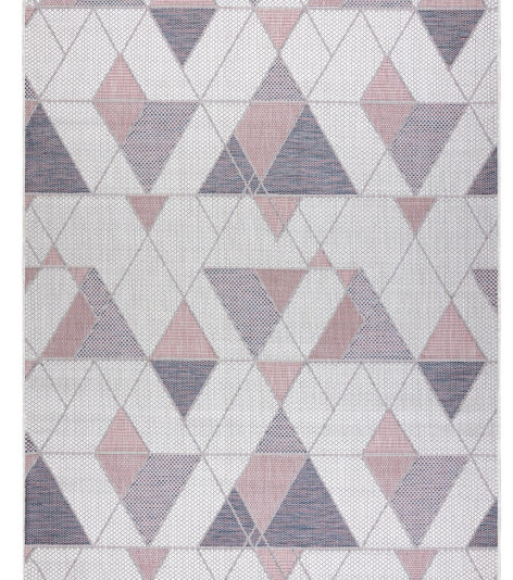 Kusový koberec Sion Sisal Triangles 3006 ecru/pink – na ven i na doma