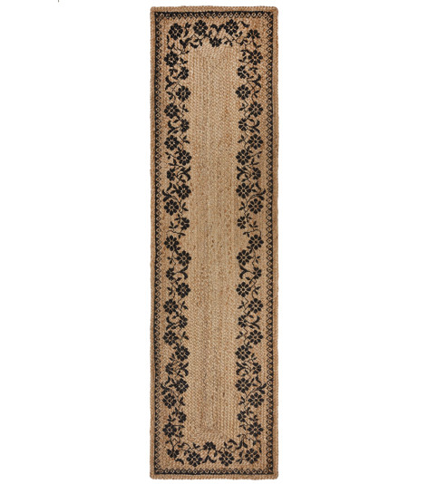 Běhoun Printed Jute Maisie Natural/Black