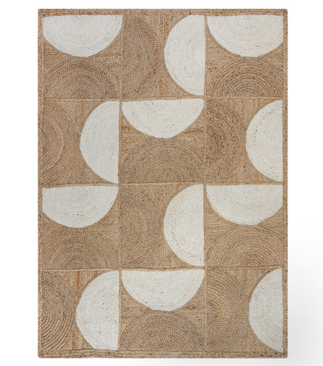 Kusový koberec Ella Jute Eclipse Natural/White
