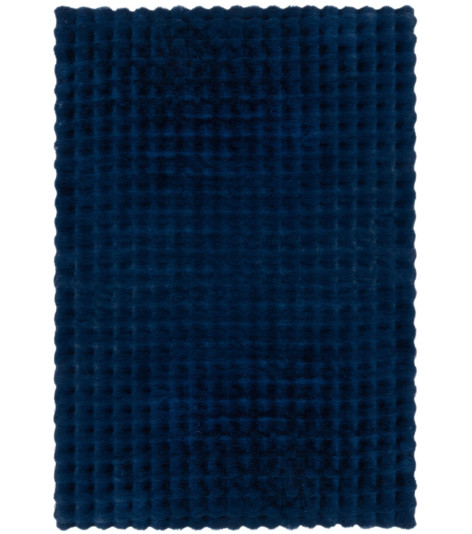 Kusový koberec Waffle Faux Fur Navy