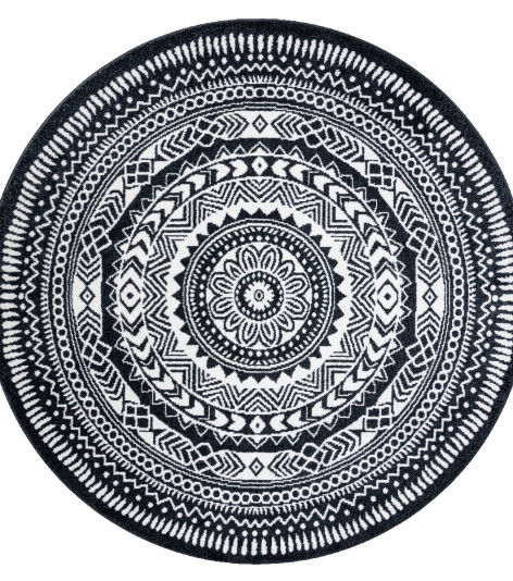 Kusový koberec Napkin black kruh