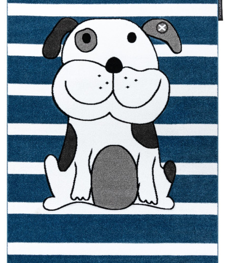 Dětský kusový koberec Petit Puppy blue