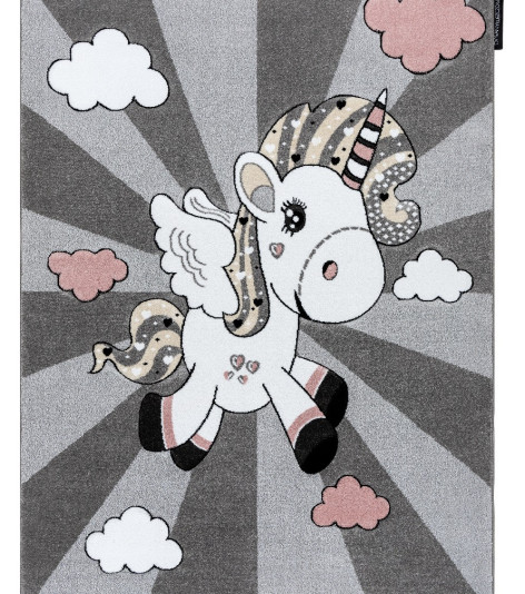 Dětský kusový koberec Petit Unicorn grey