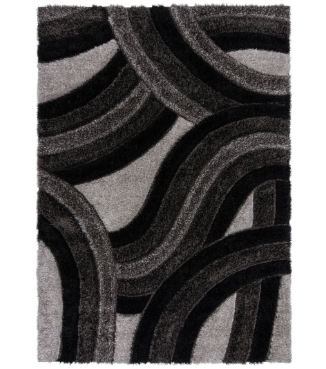 Kusový koberec Indulgence Velvet Carved Grey/Black