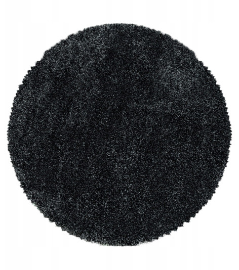 Kusový koberec Fluffy Shaggy 3500 anthrazit kruh