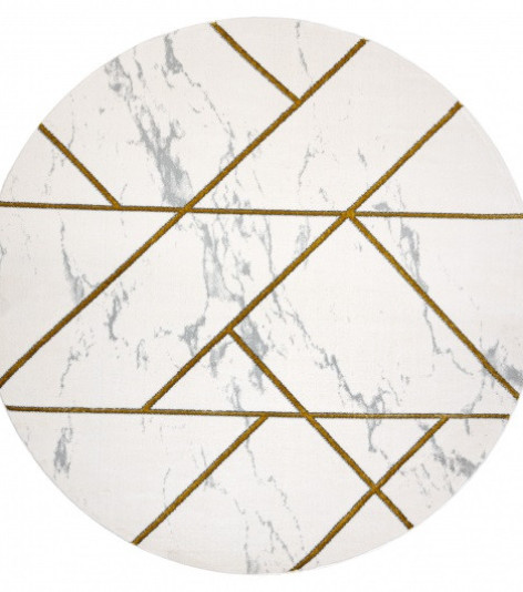 Kusový koberec Emerald geometric 1012 cream and gold kruh